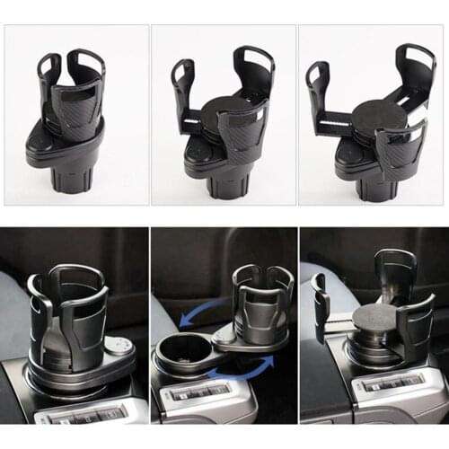 Car Cup Holder Expander Adapter, 2 in 1 Multifunctional Cup Mount Extender with 360° Rotating Adjustable Base