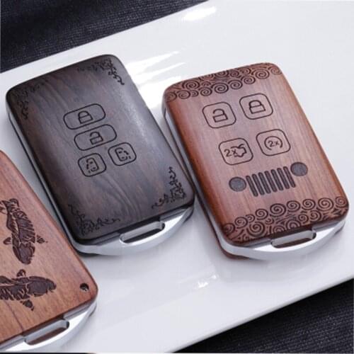 Smart Car Key Fob Case Cover for Toyota Camry modified solid wood key case (case only)