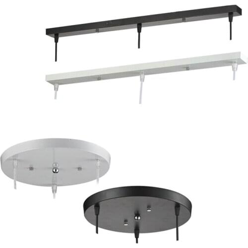 Black and White Iron Long Disc Home Restaurant Living Room Lighting Suction Top Plate Accessories