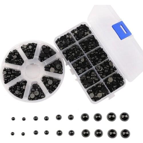 500-100Pcs 3-12mm Black Plastic Safety Eyes For Bear doll Animal Puppet DIY Crafts Children Kids Toys Eyes Accessories