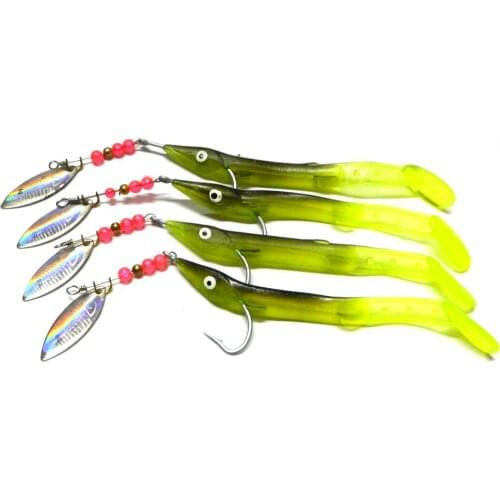 HENGJIA 20pcs 8cm/6.2g soft Spinnerbait trolling spoon fishing baits wobbler pike carp trout perch catfish pesca fishing tackles