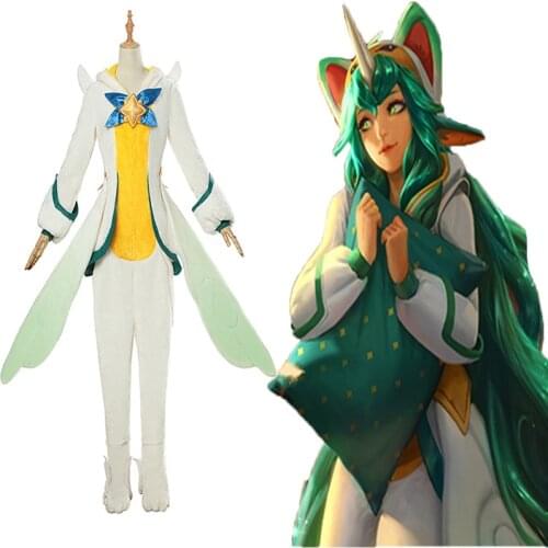 Game LOL Cosplay Costume Soraka Cosplay Pajamas Halloween Carnival Party Women Cosplay Costumes