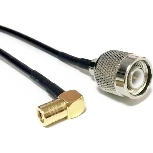 New coaxial cable TNC male to SMB female jack right angle connector RG174 cable 20CM adapter wholesale