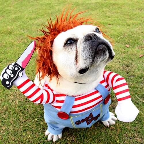 Halloween Dog Costumes Funny Pet Dog Clothes Adjustable Dog Cosplay Costume Novelty Clothing For Medium Large Dogs Bulldog Pug