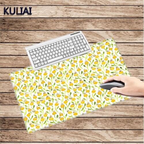 XGZ Cloth Small Floral Mouse Pad Natural Rubber Bottom Cloth Fast and Smooth Surface for Games Players Home Office Desk Mats