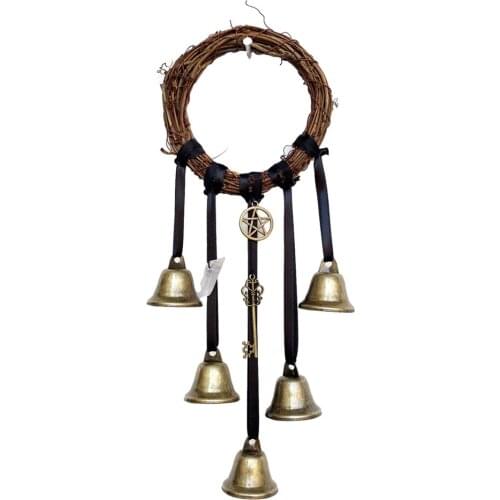 Metal Wind Chimes Outdoor Lucky Metal Wing Antique Wind Chime Copper Yard Garden Outdoor Living Decoration Gift Copper Decor