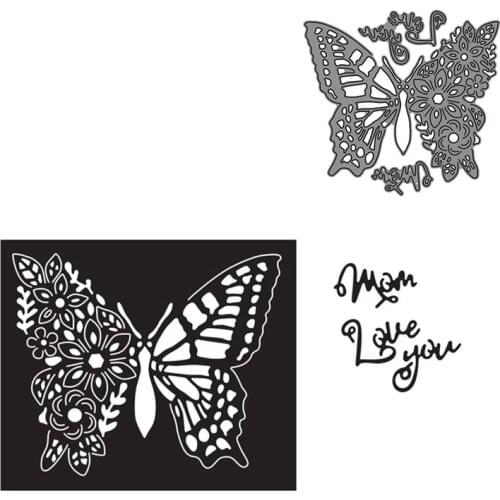 Flowery Butterfly Metal Cutting Dies New 2021 Decorative Embossing Papercard Crafts Die Diy Scrapbooking Album Paper Cards