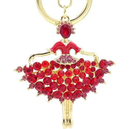 Fashion Angel Keychain Cute Dancing Doll Key Chain Ms. Bags Pendant Car Keychain Men and Women Commemorative Gifts Wholesale