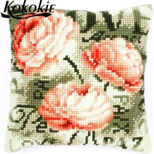 Knitting needles kit for cushions embroidery yarn pillowcase cross stitch kits throw pillow case embroider needlework kits