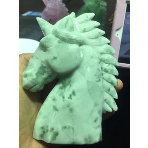 Natural Snowflakes Quartz Crystal Unicorn Hippocampus Manual Carving healing