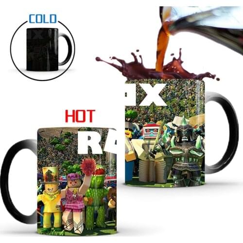 New Roblox World Color-changing Mug Ceramic Encounter Hot Sensitive Coffee Breakfast Water Cup Kid Birthday Christmas Gift