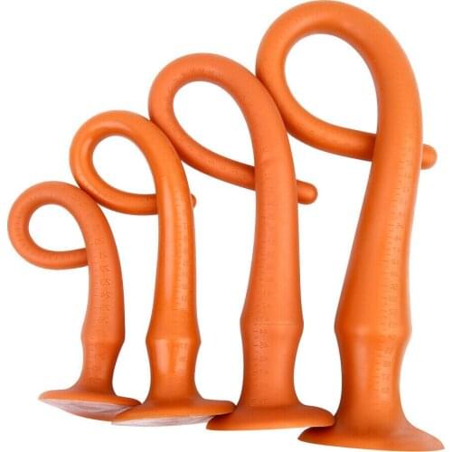Super Long Silicone Anal Butt Plug 30/40/50/60cm Prostate Massager Soft Suction Cup Dilator Sex Toys