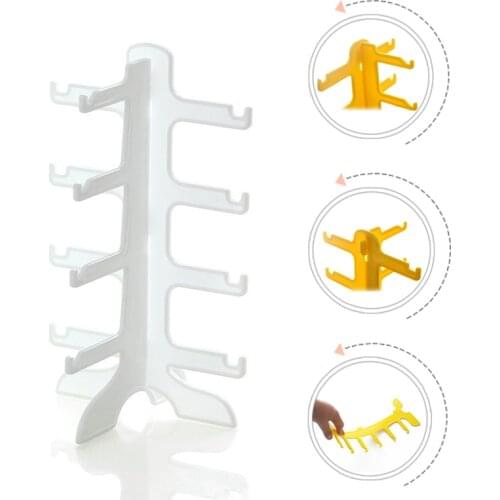 Plastic Eyeglass Sunglasses Storage Display Rack Holder Organizer Case for 4 Glasses Jewelry Packaging