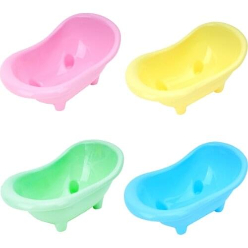 Hamster Sand Bathroom Durable Plastic Sand Bath Container Sandbox Bathing Sand Bowl Cute Bathtub Shape for Gerbil