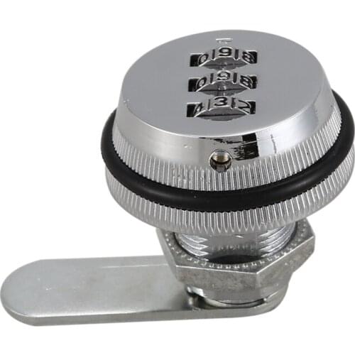 3 Digit Combination Drawer Alloy Mail Box Cam Lock Cabinet Post Keyless Post Mail Box Cabinet RV 3 Dial silver