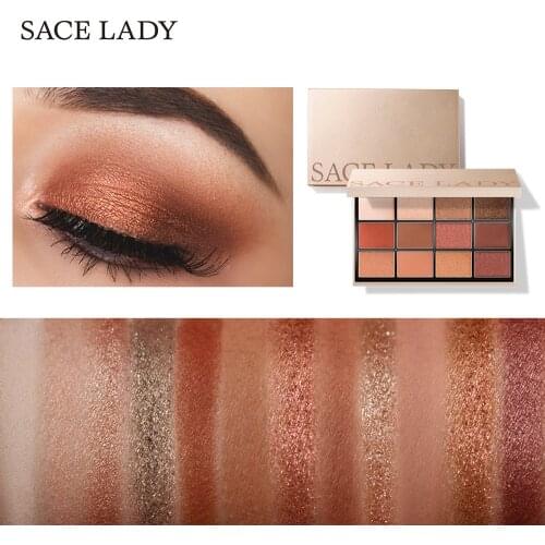 SACE Lady 12-Color Eyeshadow Tray Matte Pearl High Coloring Lasting Non-Blooming Makeup Tray Cosmetic Gift for Women SL320