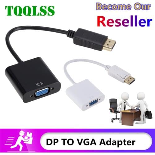 DisplayPort Display Port DP to VGA Adapter Cable Male to Female Converter for PC Computer Laptop HDTV Monitor Projector