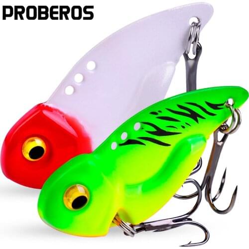 PROBEROS 1Pc Metal Mini VIB Spoon Spinner Sequin Lure 5-8-14-20g Artificial Hard Bait Crankbait VIB Spin Lure Sinking Fishing