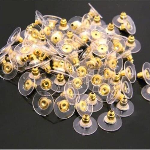 Diy Jewelry Making Supplies Earring Back Lifters For Stud Earrings Round Earring Backs Bullet Gold Silver Earring Backs Stoppers