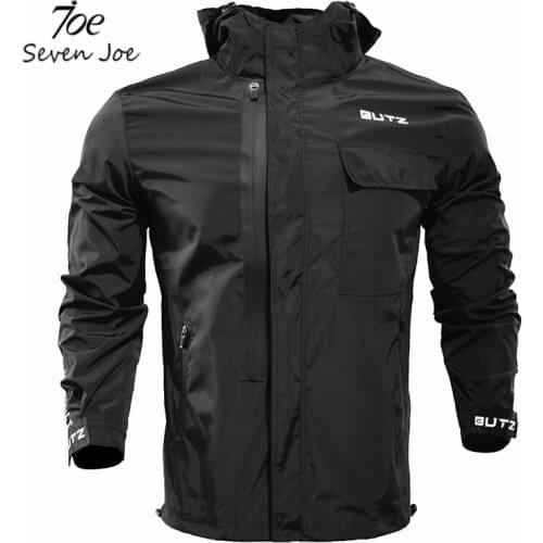 Seven Joe men thin Jacket Hooded Zipper Running Jackets Windproof Long Sleeve Shirts Outdoor Fitness Gym Workout Tops Sport