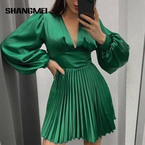 SHANGMEI Summer Dresses With Sleeves