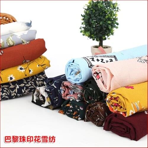 SMTA 100*150cm Cotton Fabric The Cloth Patchwork Fabrics By The Meter Tulle For Needlework Printed Chiffon 200g/m