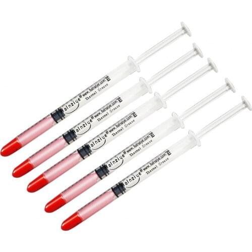 5Pcs HY530PI Thermal Paste Safe Quick Cooling Pink 2.5W/M-K 0.5g Computer Cooling Thermal Compound for CPU