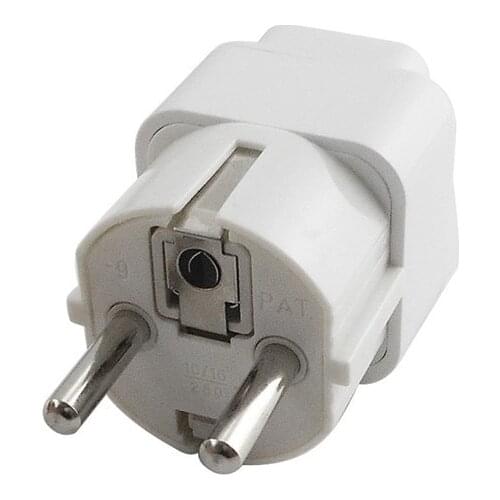Universal 2 Pin UK US AU To EU EURO France Germany Korea Travel AC Plug Adapter Adaptor Convert Round Socket