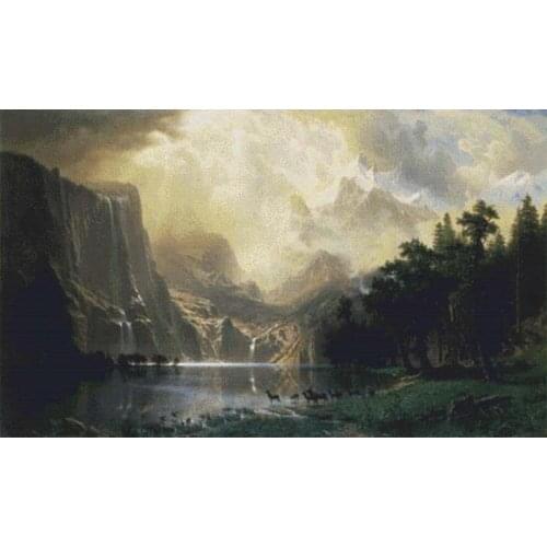 Embroidery Among the Siera Navada Mountains Cross Stitch Writing Pattern with 100% Cotton Flosses & Free Shipping for Home Decor