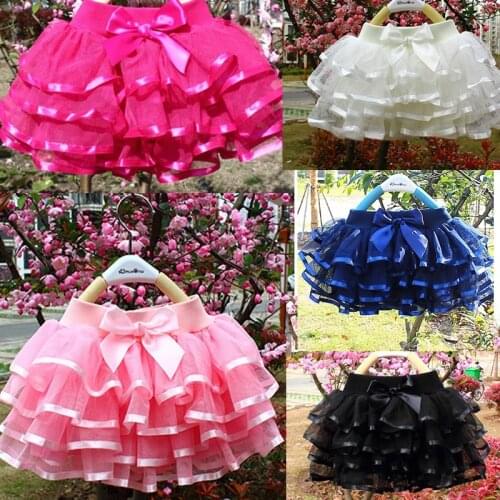 Baby Girl Tutu Skirt Children Ballet Dance Performance Pettiskirt 4 Layers Tulle Princess Skirts Petticoat Girls Clothes