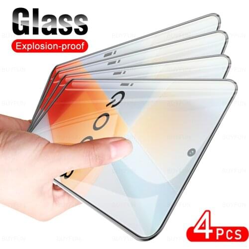 4Pcs HD Full Cover Protective Tempered Glass Film For VIVO iQOO 8 2021 Phone Screen Protector Glass For VI VO IQ OO IQOO8 2021