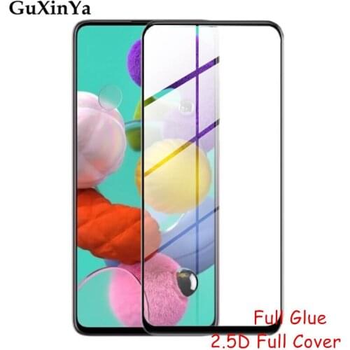 Screen Protector Glass For Samsung Galaxy A51 Full Glue Tempered Glass For Samsung A51 Full Cover Glass SM-A515F Phone Film
