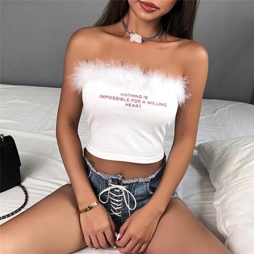 Women Ladies Summer Sexy Sleeveless Bustier Crop Top Tube Tank Top Shirt White