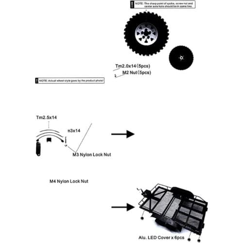 1/10 Heavy Duty Truck and RC Cars Trailer Crawler Truck for Axial TRX4 SCX10 90046 90047 D90 RC Rock Crawler Truck