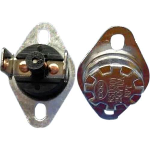 10 PCS Thermal Switch Ksd301/Ksd303 45 Degrees ~ 140 Degrees Normally Closed Hand Reset Thermostat Temperature Switch
