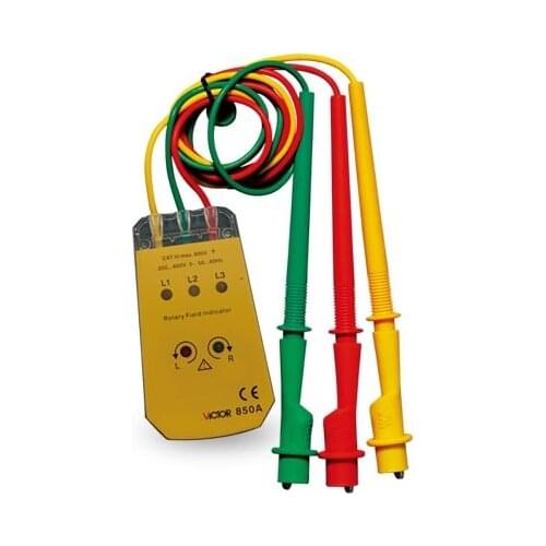 100% Authentic VICTOR VC850A Three 3 Phase Rotation Indicator tester Meter Light and buzzer indication NO need batteries