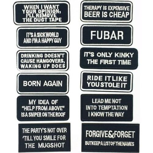 12 Style Patch English Alphabet Embroidery Patches for Clothing DIY Stripes Written Words Sticker Clothes Letters Iron on Badges