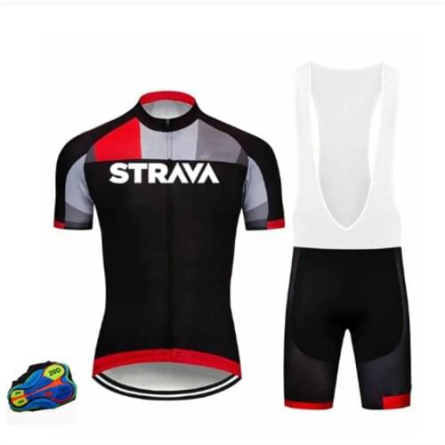 STRAVA 2021 Men‘s Professional Cycling Suit Cycling Jersey，Men Breathable Road Bicycle Clothes Cycling Jersey Short Sleeve Suit