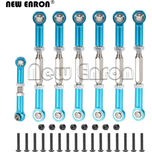 7Pc/Set Alloy Adjustable Turnbuckles Camber Link Rod Ends Set for RC Car Crawler Parts 1/10 Traxxas Slash 4X4 / 2WD Short Course
