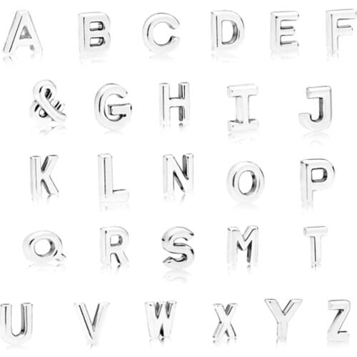 100% 925 Sterling Silver Magic Box Accessories 26 Letters A-z Charm, Fashion Charm DIY Ladies Jewelry All-match Exquisite Gift