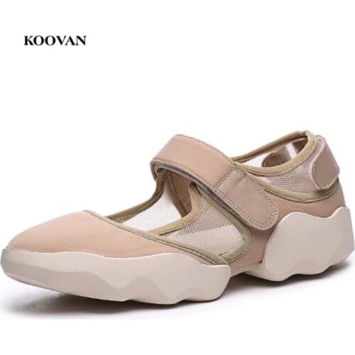 Koovan Spring Summer Student Casual Net Sneakers Women Sandals 2018 Breathable Soft Flat Work Driving Pregnant Women Shoes