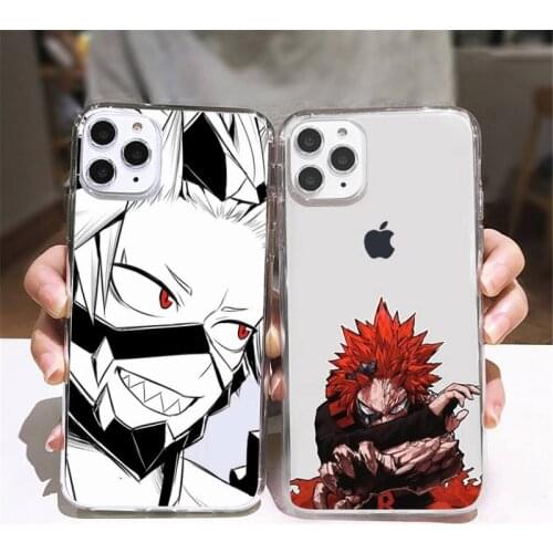 Kirishima My Hero Academia Anime Phone Case Transparent soft For iphone 5 5s 5c se 6 6s 7 8 11 12 plus mini x xs xr pro max