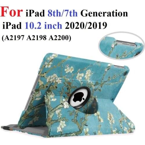 For New iPad 2017 9.7" iPad Air 2 Pu Leather Case 360 Degree Rotating Cartoon Stand for Apple iPad Air iPad 9.7Inch 2017 Tablet