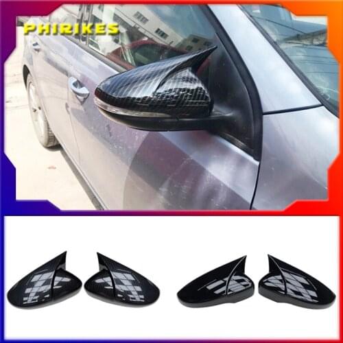 For Scirocco PASSAT Beetle 2009-2018 Black Door Side Wing Rearview Mirror Ox Horn Cover Cap Car Accessories