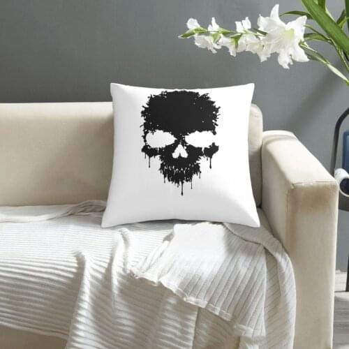 Skull Grunge pattern print Cushion Cover Decorative Pillowcase Chair Seat Square Car Pillow Cover Home Living Textile