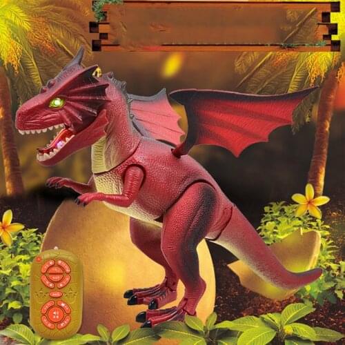 Electric Remote Control Dinosaur Toy Infrared Intelligent Light Music Story Machine Large Walking Dinosaur Model Childrens Toy