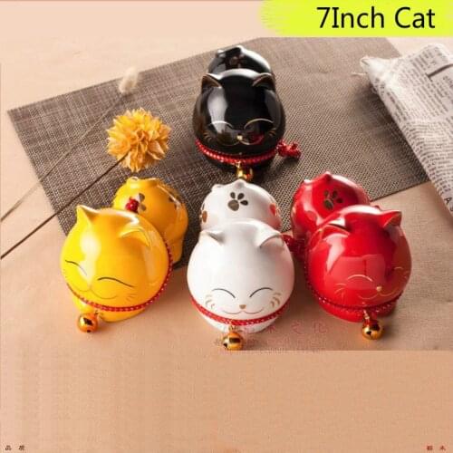 Chinese Animal Ceramic Cat Ornaments Chinese Characteristics Gift Furniture City Crafts Home Decoration Accessories