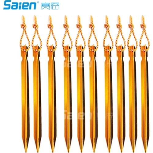 Tent Stakes Pegs 7" Aluminium Reflective Rope