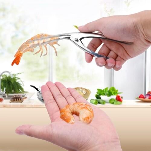 Stainless Steel Shrimp Shell Peel Off Creative Kitchen Tools Practcial Remover Peel Device Prawn Shrimp Deveiner Peelers