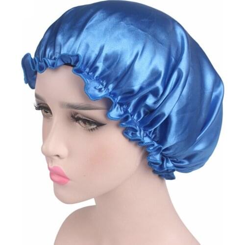 Adjust Shower Caps Hair Satin Bonnet For Sleeping Shower Cap Silk Bonnet Bonnet Femme Women Night Sleep Cap Head Cover